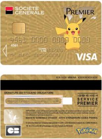 Pokémon Carte bancaire Société Général Pikachu 03 26 07 2018