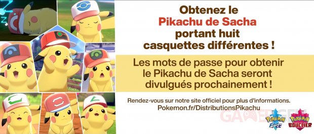 Pokémon Epée Bouclier Pikachu casquette 17 10 2020