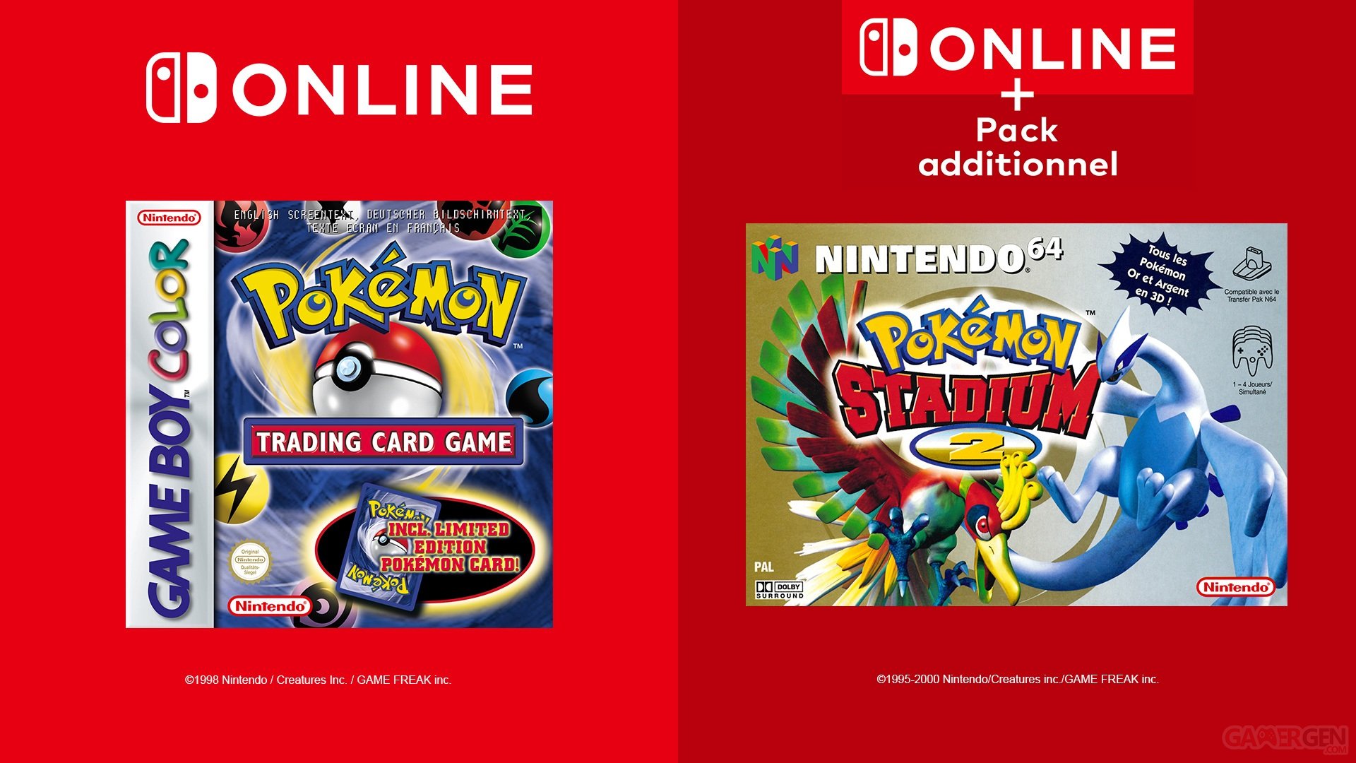 Nintendo Switch Online : 2 jeux Pokémon rétro ajoutés au service dès  aujourd'hui ! 