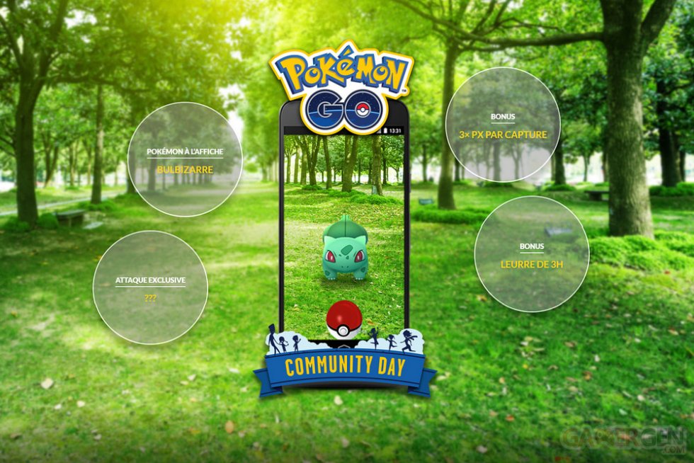 Pokémon GO 3e Journée Communauté mars 2018 Bulbizarre