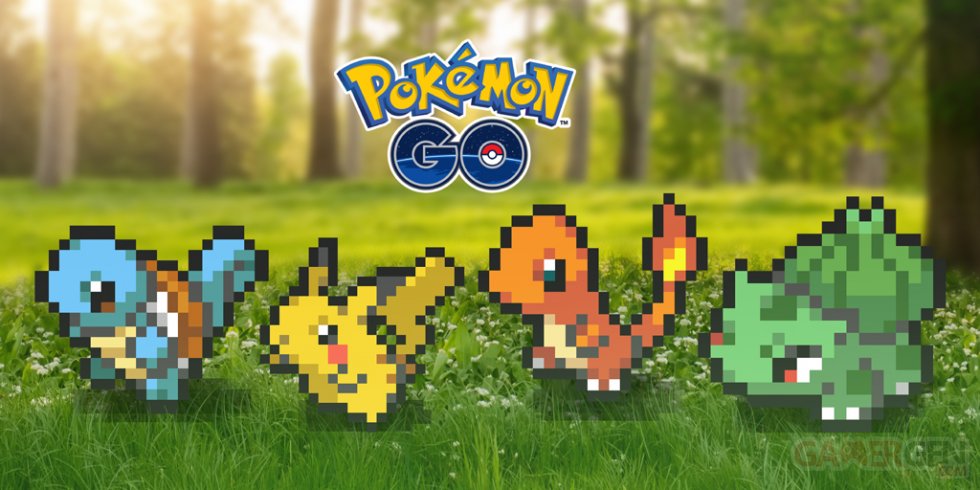 Pokémon GO graphismes 8-bit poisson avril 2018