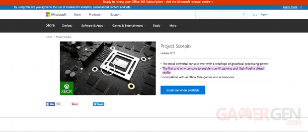 Project Scorpio Xbox Store