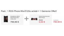 Promo ROG Phone et Asus Gamevice offerte 512 Go