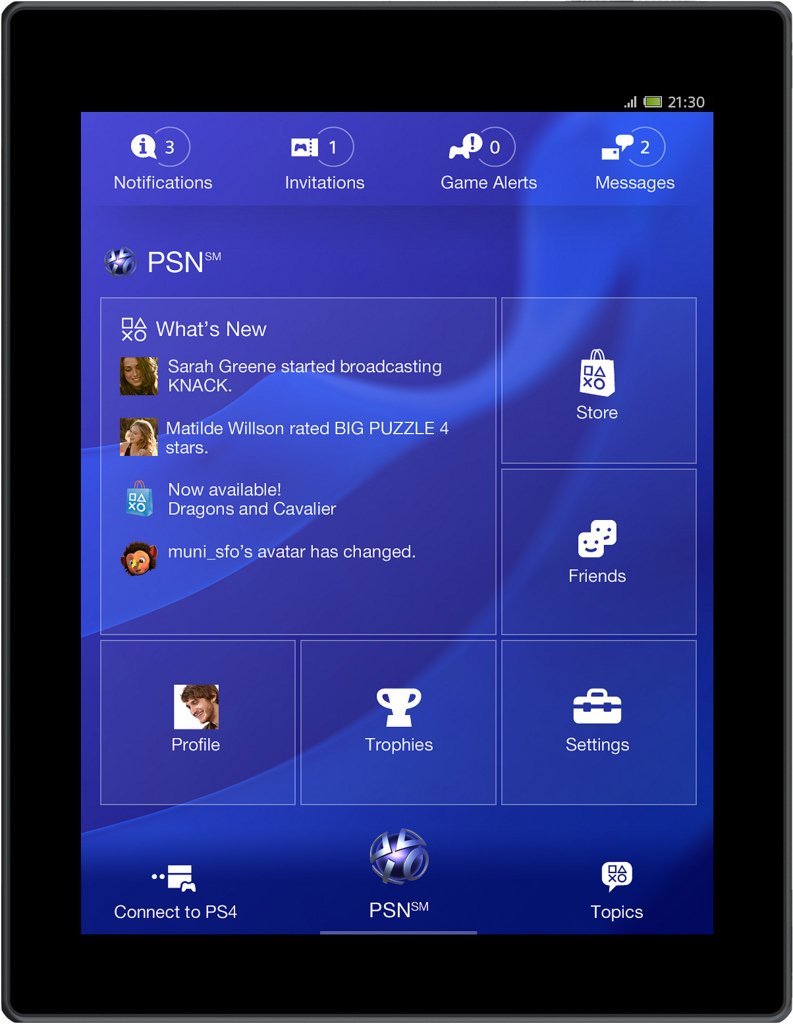 ps4 interface utilisateur tablette 001