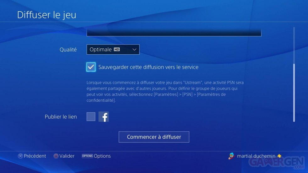 PS4 Tuto Ustream Twitch HD diffusion 30.04.2014  (2)