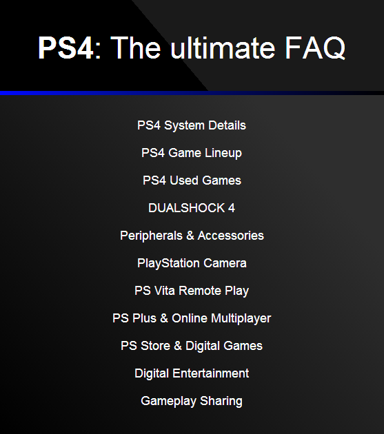 ps4 ultimate faq