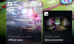 PS5 Interface utilisateur activité