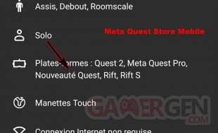 Quest 3 Menu Meta Quest Store mobile