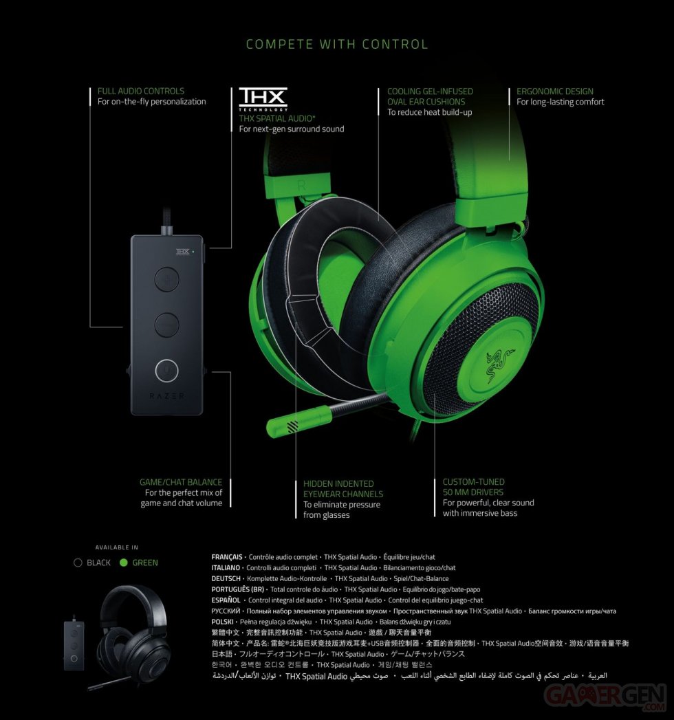 Razer Kraken Tournament Edition Green [2018] Back Page