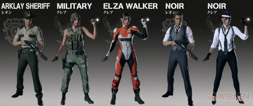 Resident Evil 2 tenues costumes image