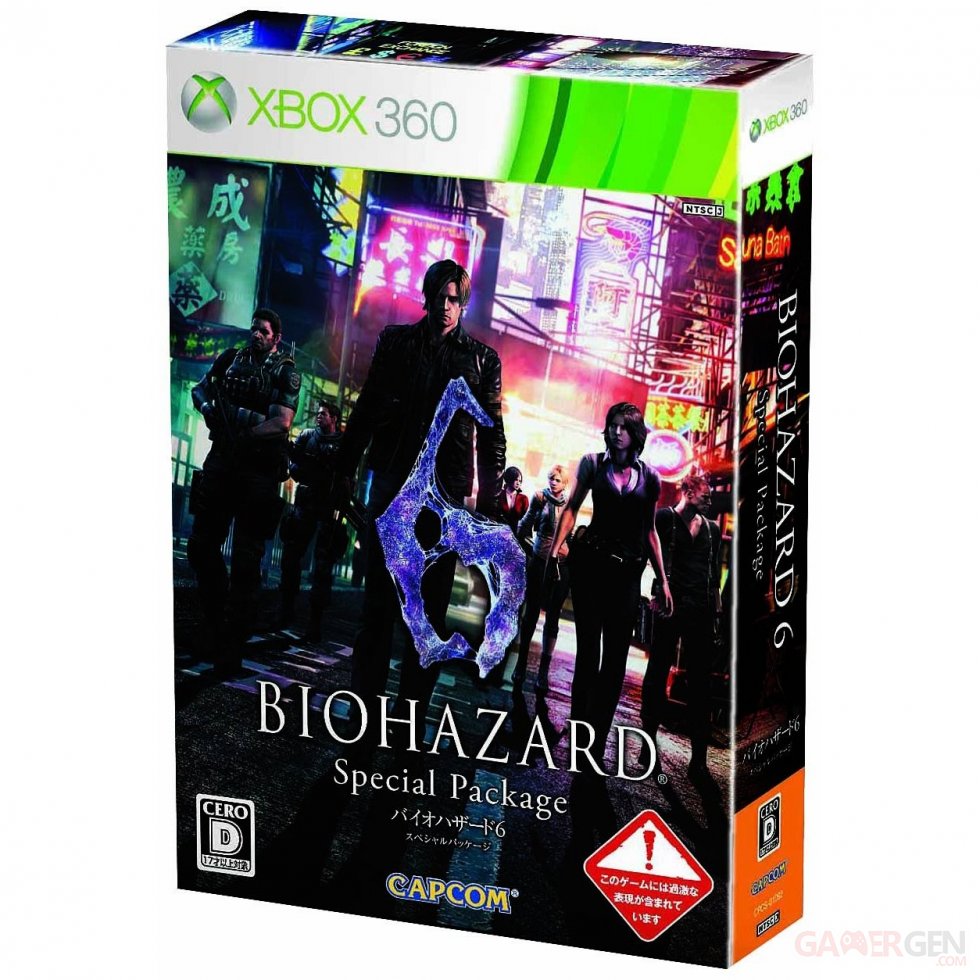Resident Evil 6 Special Package jaquette japonaise xbox 360 01.08.2013.