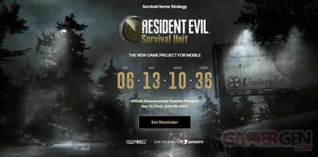 Resident Evil Survival Unit Site teaser