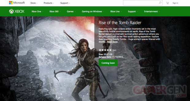 Rise of the Tomb Raider poids