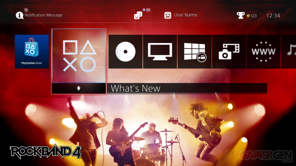 Rock Band 4 the?me PS4