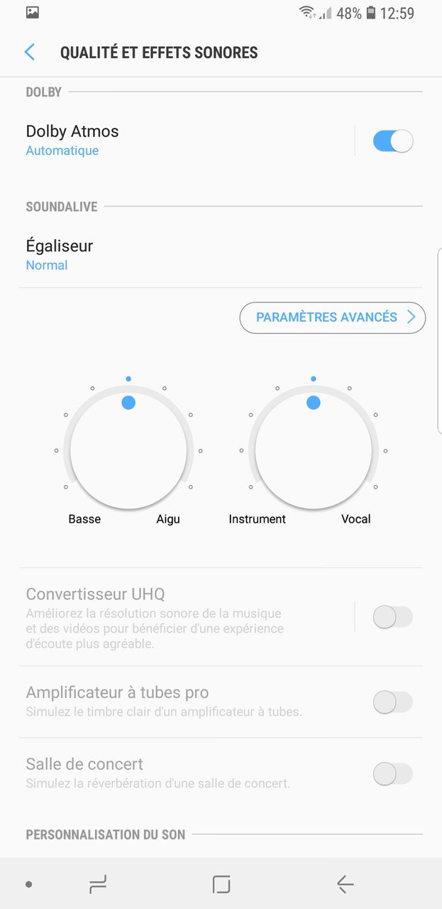 Samsung Galaxy S9 screen 05_SoundAlive