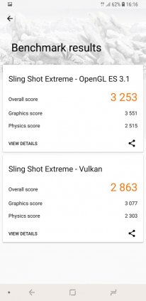 Samsung Galaxy S9 screen 32 3DMark