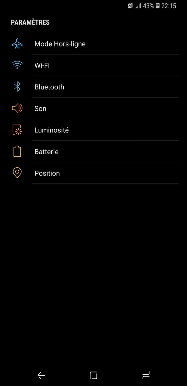 Samsung Galaxy S9 screen 58_Settings