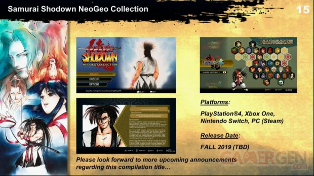 Samurai Shodown Neo Geo Collection annonce