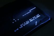 Secret message in the laptop base under UV flashlight 1