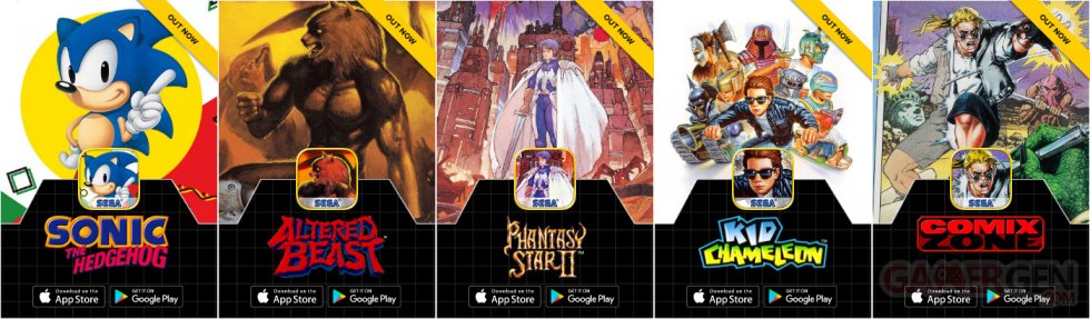 SEGA Forever collection jeux lancement