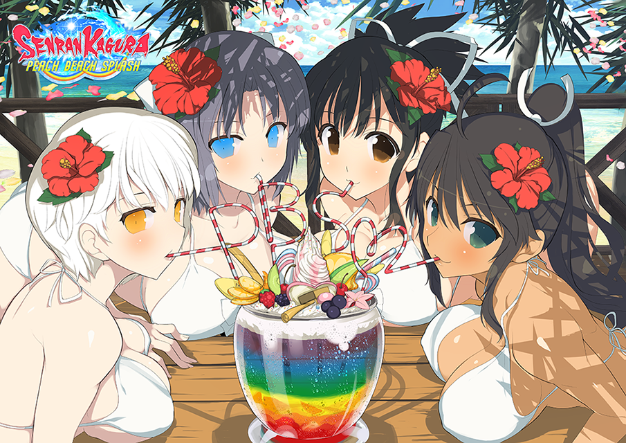 Senran Kagura Peach Beach Splash Affiche Japan Expo 2017