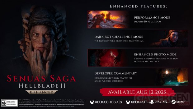 Senua’s Saga Hellblade II Enhanced Infographie