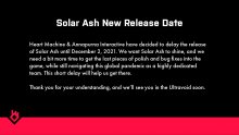 Solar-Ash_report-date-sortie