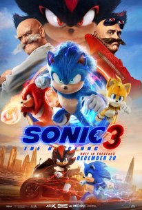 Sonic 3 le film poster 02 25 11 2024