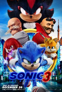 Sonic 3 le film poster 03 25 11 2024