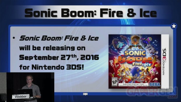 Sonic Boom Fire & Ice date sortie