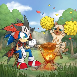 Sonic Frontiers 10 10 2022 Monster Hunter collaboration art 2