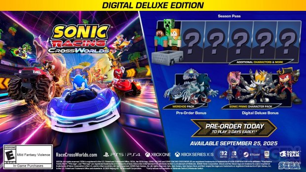 Sonic Racing CrossWorlds édition numérique Deluxe 07 06 2025