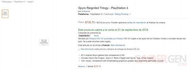 Spyro Reignited Trilogy Amazon PS4 05 04 2018