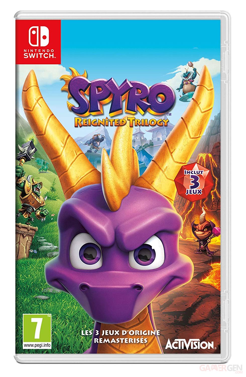 Spyro Reignited Trilogy jaquette switch
