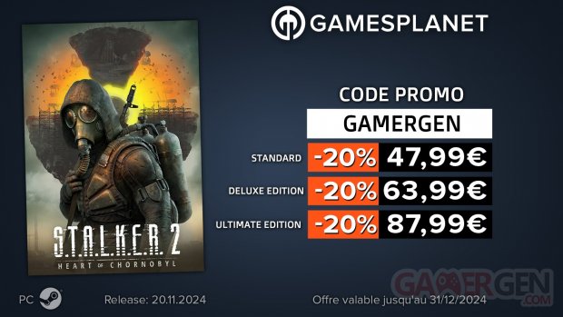 Stalker 2 heart of chornobyl code promo GAMERGEN