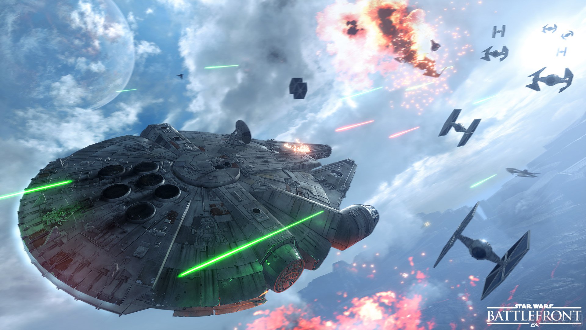 Star Wars Battlefront : des précisions sur le Faucon Millenium et le Slave  1, les vaisseaux Héros 