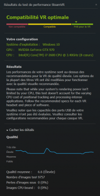 SteamVR Performance Test outil benchmark PC