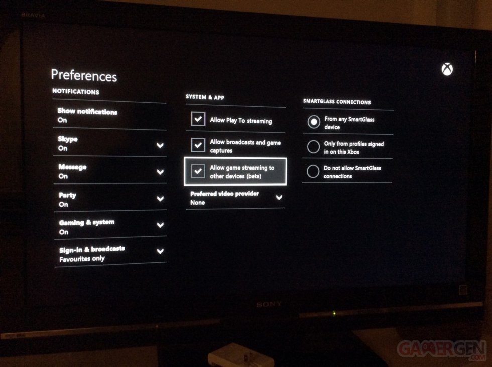 Streaming beta Xbox One