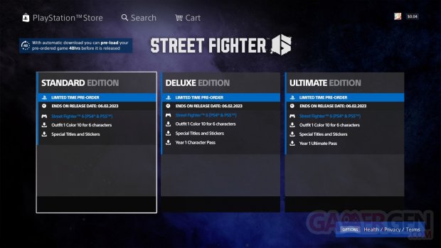 Street Fighter 6 éditions date sortie fuite 08 12 2022