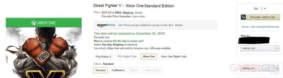 Street Fighter V Xbox One Amazon