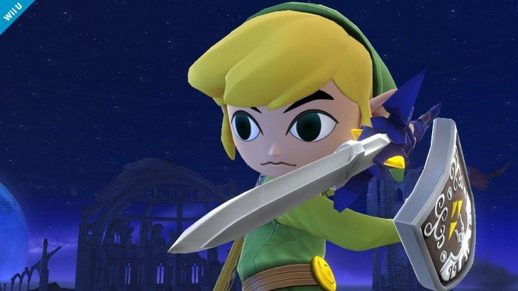 super smash bros. link cartoon wii u 00