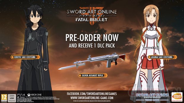 Sword Art Online Fatal Bullet bonus précommande 26 10 2017