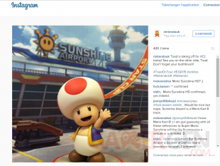 teasing amiibo toad mario sunshine instagram