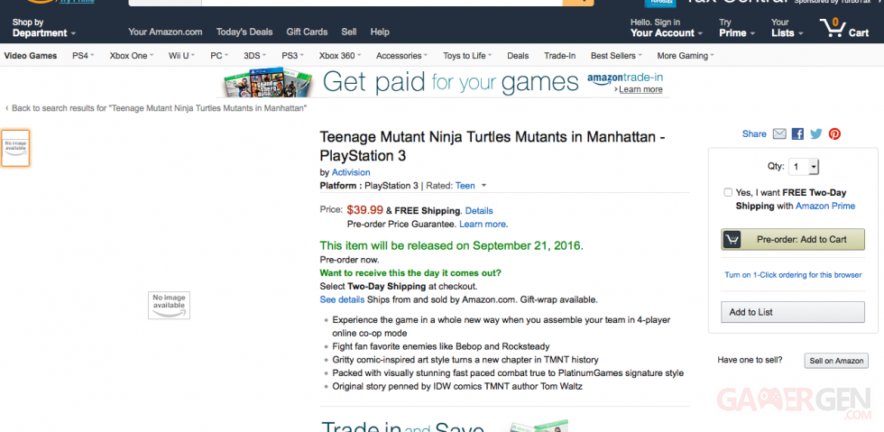 Teenage Mutant Ninja Turtles Mutants in Manhattan prix Xbox One