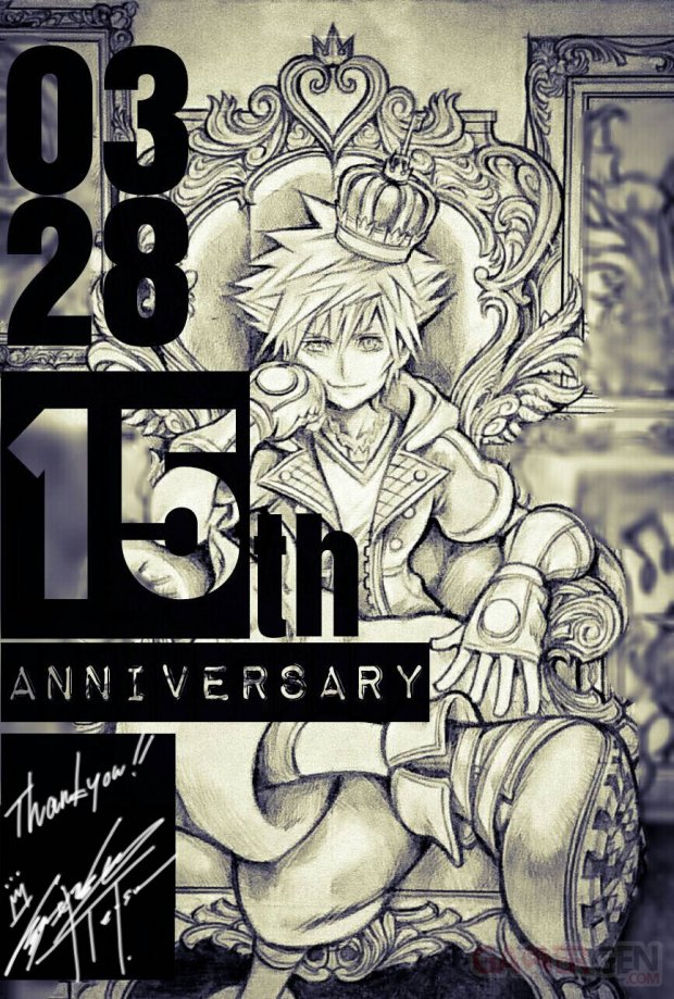 Tetsuya Nomura Kingdom Hearts 15th anniversaire illustration