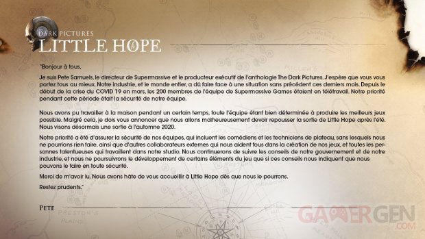 The Dark Pictures Little Hope report