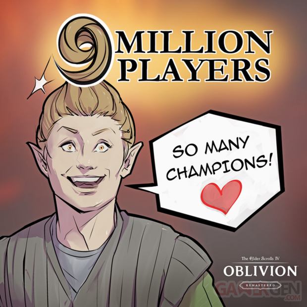 The Elder Scrolls IV Oblivion Remastered 9 millions joueurs