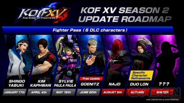 The King of Fighters XV roadmap 06 08 2023