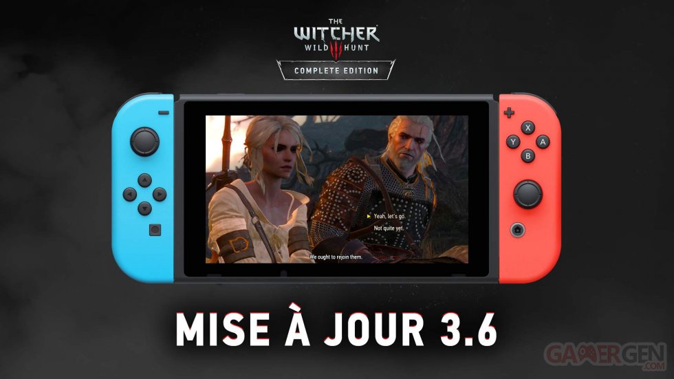 The Witcher 3 Wild Hunt edition Switch mise a jour image