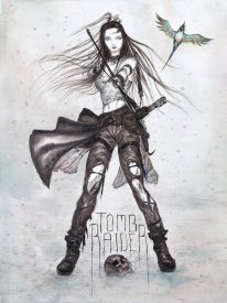 Tomb Raider 2013 artwork illustration cover jaquette Yoshitaka Amano 1